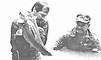 Pat Mire Handfishing with His Father, Felix Mire