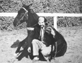 Ike Hamilton with his Trick Rodeo Mule