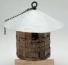 Split Oak Birdhouse with Tin Roof