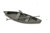 Model Pirogue with Push Pole and Oar