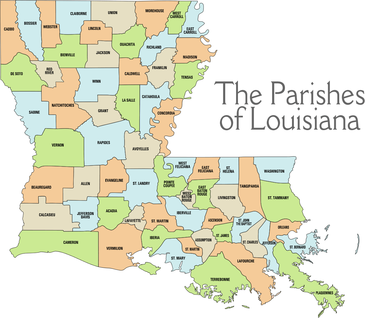 louisiana parish map